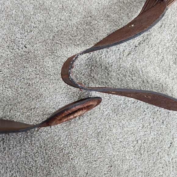 Vegan Leather Y2K Chunky Woven Belt Size L 2000s - Picture 7 of 12